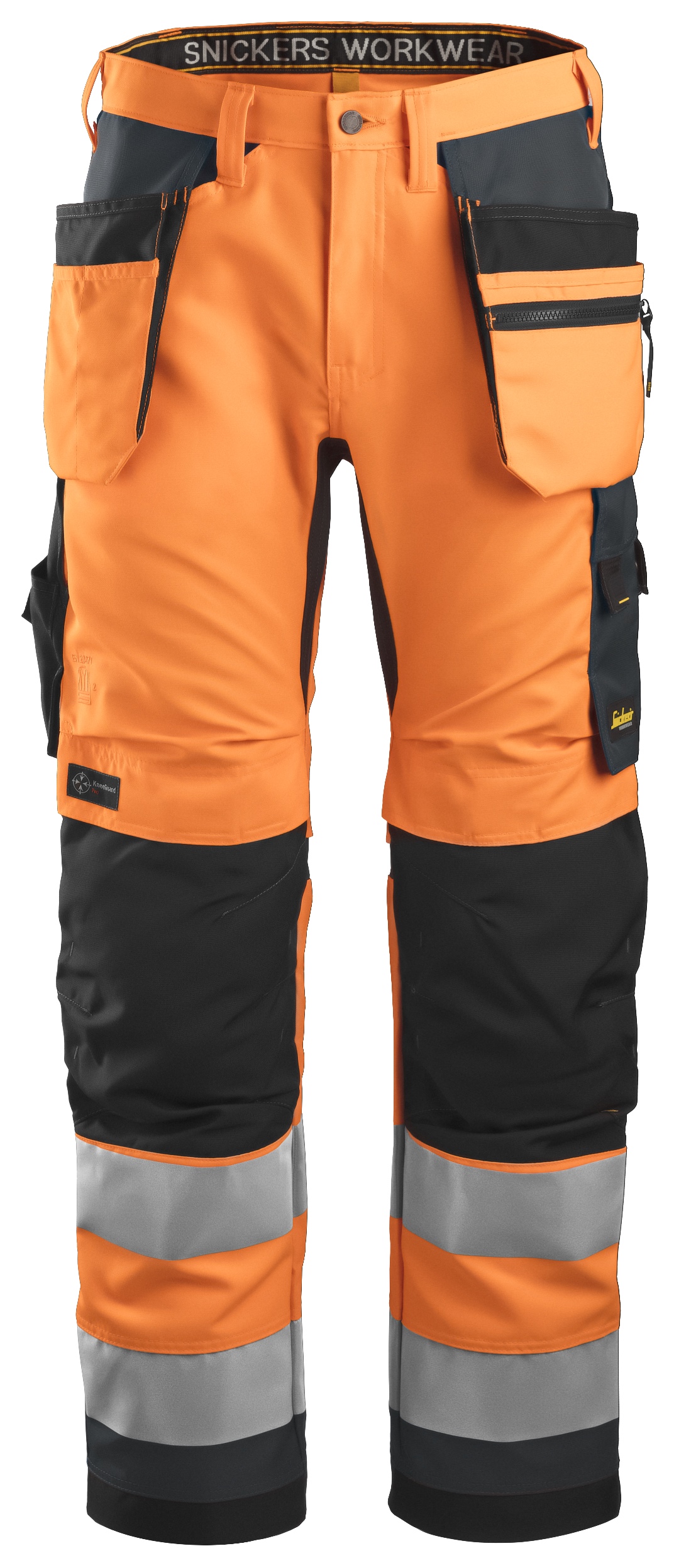 Snickers 6243 AllRoundWork High Vis Stretch Holster Pocket Trousers |  SnickersUK