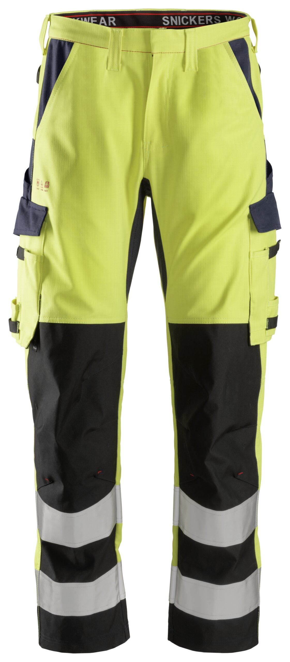 SNICKERS Hi Vis trousers, 2. class. Size 52 (6230/6658-52)
