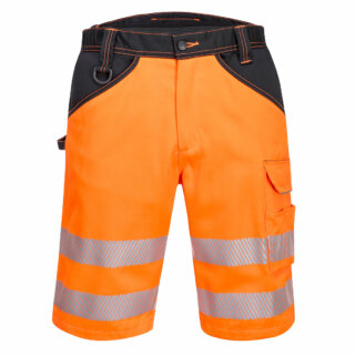 Class 1 Orange Snickers Hi-Vis Holster Pocket Shorts 